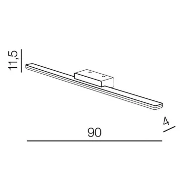   Epsilon LED fürdőszobai tükörvilágító lámpa Azzardo AZ-3350