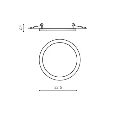   Slim Round LED fürdőszobai süllyesztett lámpa Azzardo AZ-4163