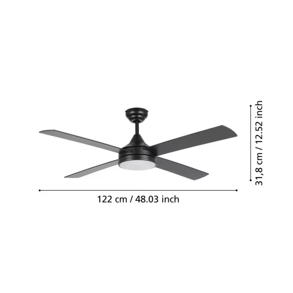 Tirinidad mennyezeti ventilátoros lámpa Eglo 35085