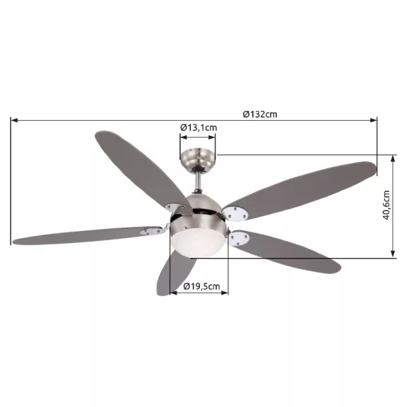 Azura ventilátoros mennyezeti lámpa Globo -0308-