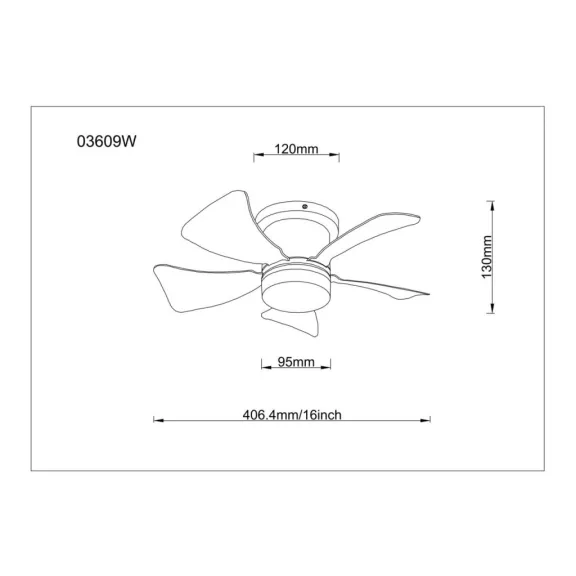 Hines Ventilátoros mennyezeti lámpa Globo -03609W- Hines Ventilátoros mennyezeti lámpa Globo -03609W-
