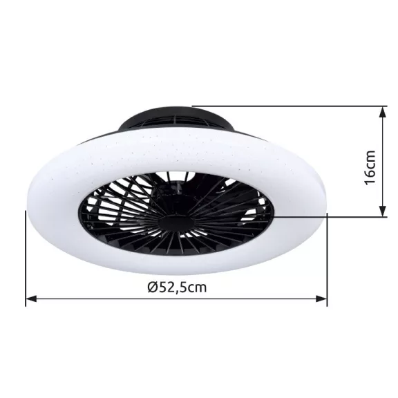 Travo ventilátoros mennyezeti lámpa Globo -03628B-