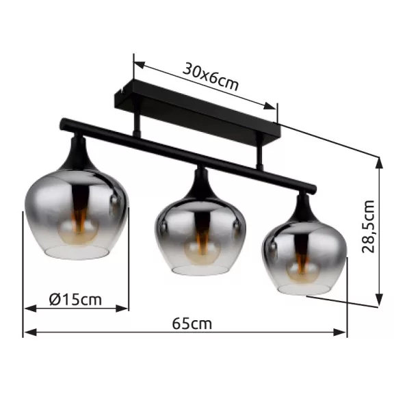 Maxy mennyezeti lámpa Globo -15548-3D1- Maxy mennyezeti lámpa Globo -15548-3D1-