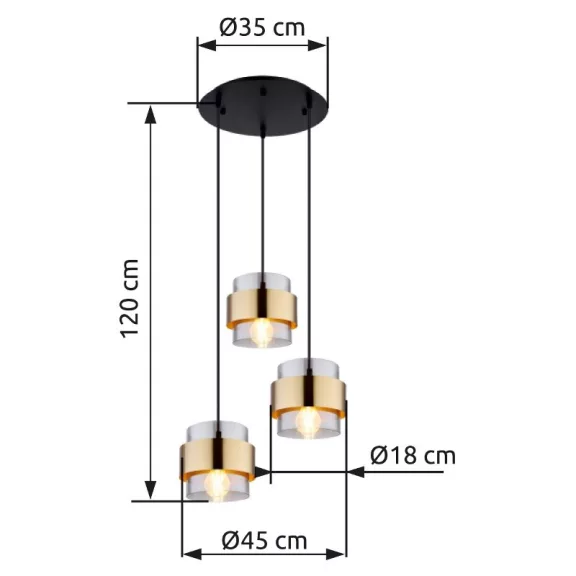 Milley függeszték Globo -15560-3H-