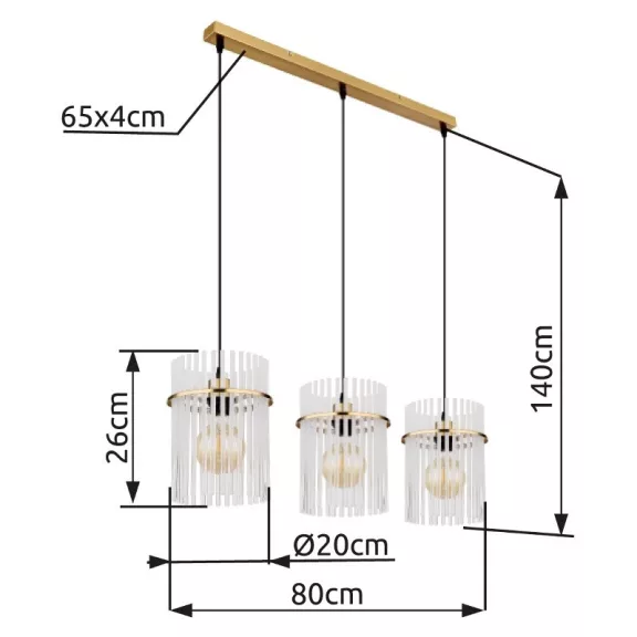 Gorley függeszték Globo -15698-3HM-