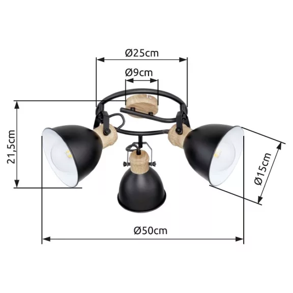 Wiho spot lámpa Globo -54018-3S-