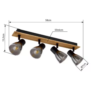 Claude spot lámpa Globo -54307-4W-