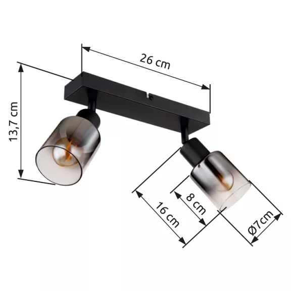 Hubertus spot lámpa Globo -54308-2-