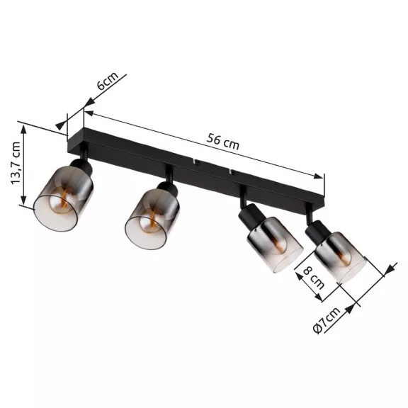 Hubertus spot lámpa Globo -54308-4-
