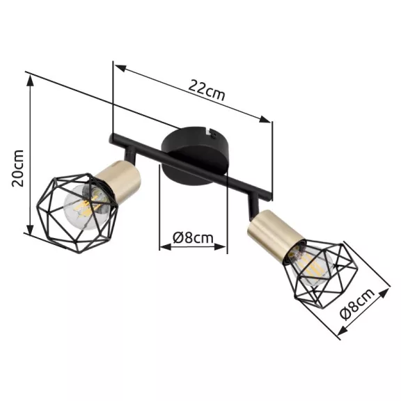 Xara I spot lámpa Globo -54802S-2AB- Xara I spot lámpa Globo -54802S-2AB-