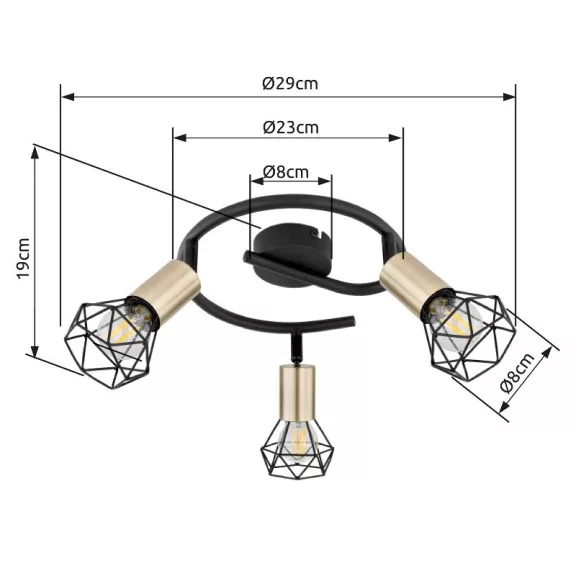 Xara I spot lámpa Globo -54802S-3AB-