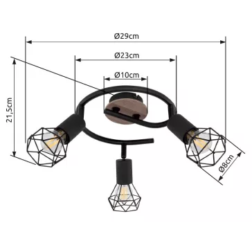 Xara I spot lámpa Globo -54802S-3H-