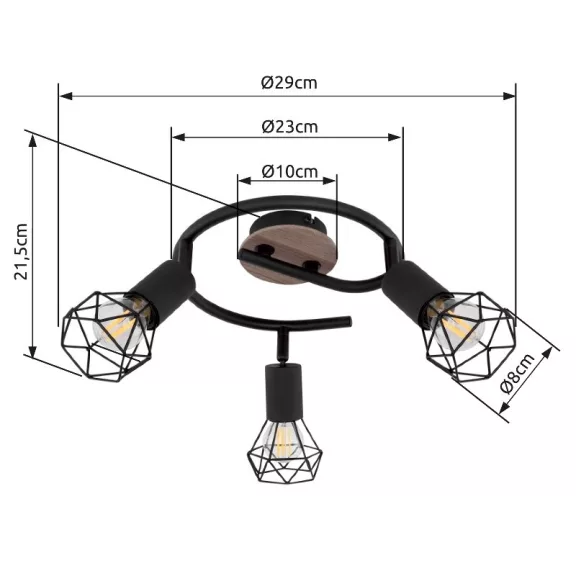 Xara I spot lámpa Globo -54802S-3H-