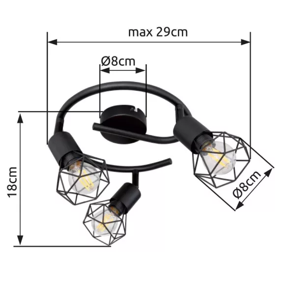 Xara I spot lámpa Globo -54802S-3-