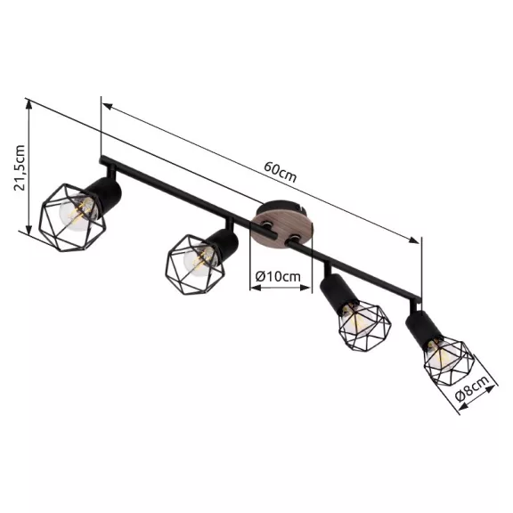 Xara I spot lámpa Globo -54802S-4H- Xara I spot lámpa Globo -54802S-4H-