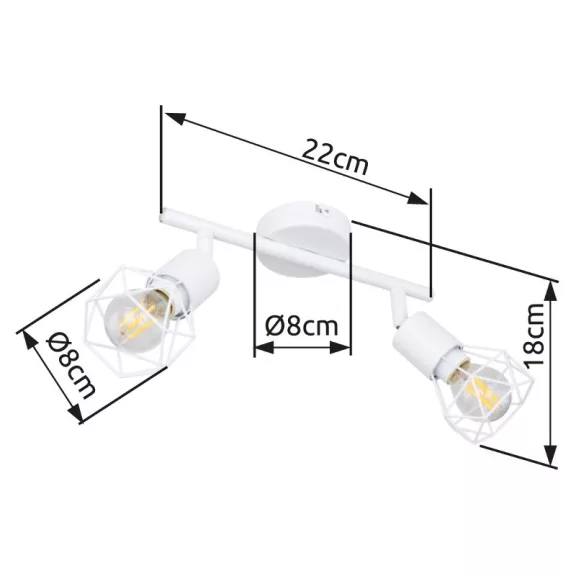 Xara I spot lámpa Globo -54802W-2- Xara I spot lámpa Globo -54802W-2-