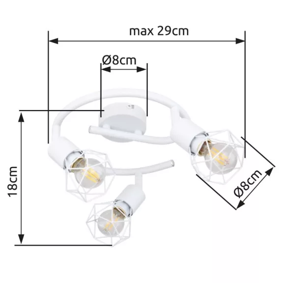 Xara I spot lámpa Globo -54802W-3-