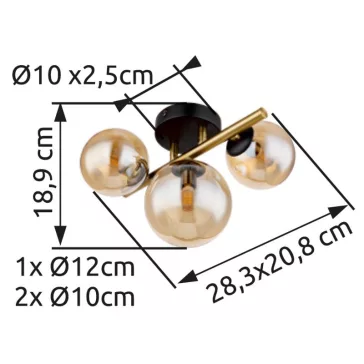 Riha mennyezeti lámpa Globo -56135-3W-