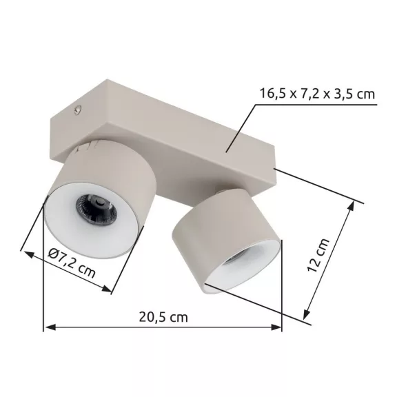 Rae spot lámpa Globo -56961-2S- Rae spot lámpa Globo -56961-2S-