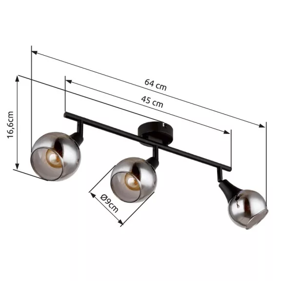 Glyptar spot lámpa Globo -57904-3-
