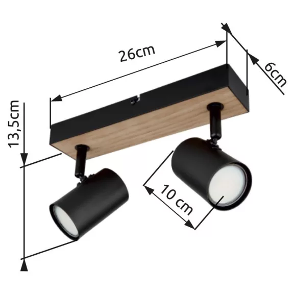 Robby spot lámpa Globo -57911-2BW-