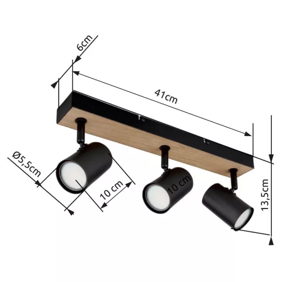 Robby spot lámpa Globo -57911-3BW-