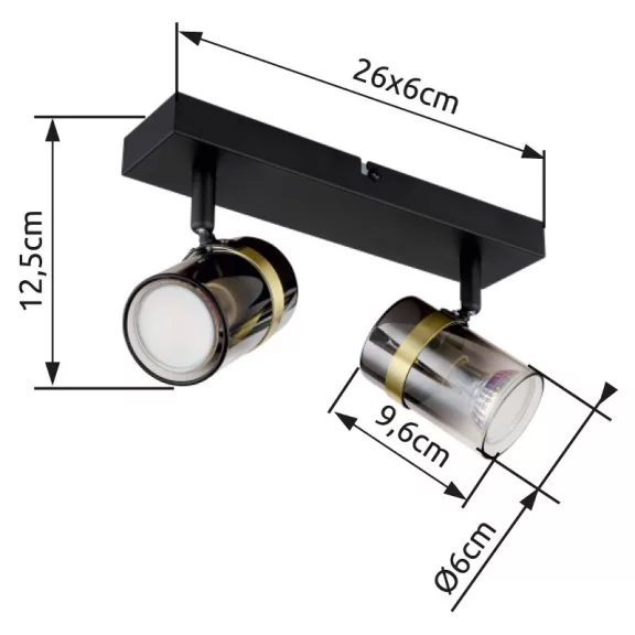 Trabby spot lámpa Globo -57916-2- Trabby spot lámpa Globo -57916-2-
