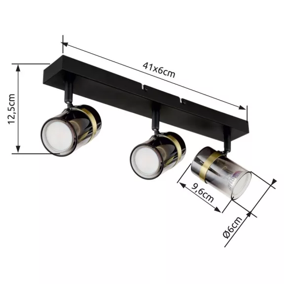 Trabby spot lámpa Globo -57916-3- Trabby spot lámpa Globo -57916-3-