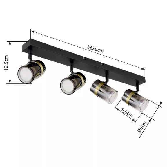 Trabby spot lámpa Globo -57916-4- Trabby spot lámpa Globo -57916-4-