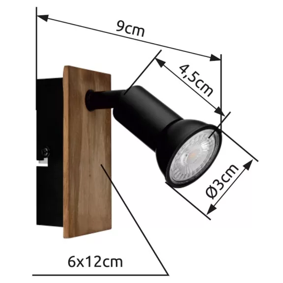 Drew spot lámpa Globo -57998-1W- Drew spot lámpa Globo -57998-1W-