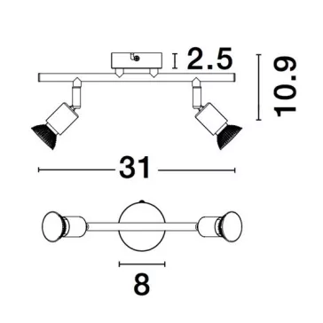 Lup spot lámpa Nova Luce -960006-