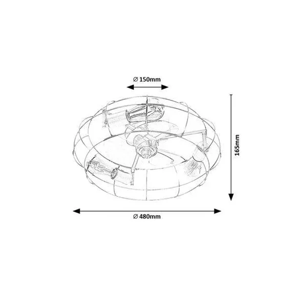 Cadmus ventilátoros mennyezeti lámpa Rábalux 71043 Cadmus ventilátoros mennyezeti lámpa Rábalux 71043