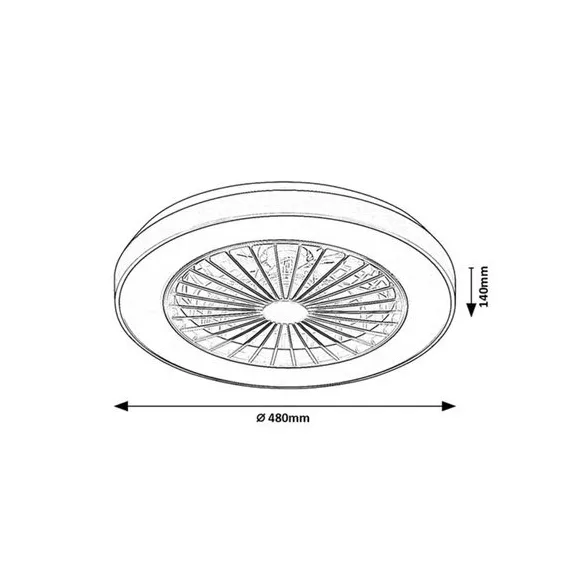 Dalfon2 ventilátoros mennyezeti lámpa Rábalux 71336 Dalfon2 ventilátoros mennyezeti lámpa Rábalux 71336