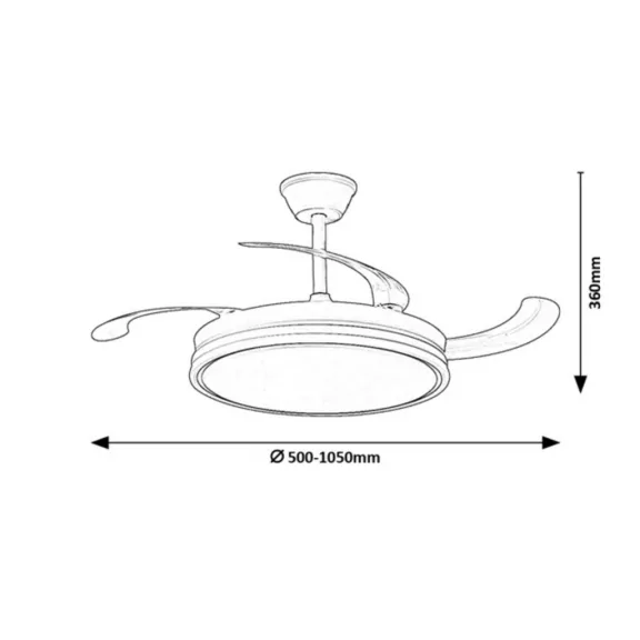 Fluara távirányítós mennyezeti ventilátoros lámpa Rábalux 71364 Fluara távirányítós mennyezeti ventilátoros lámpa Rábalux 71364