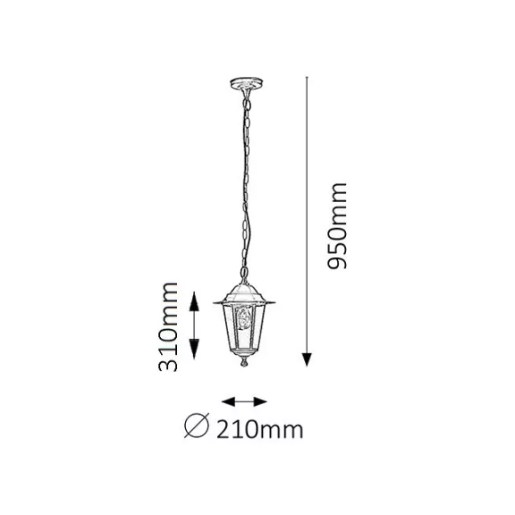 Velence kültéri függeszték Rábalux 8208