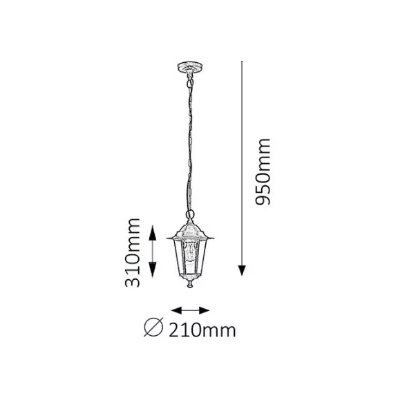 Velence kültéri függeszték Rábalux 8238 Velence kültéri függeszték Rábalux 8238
