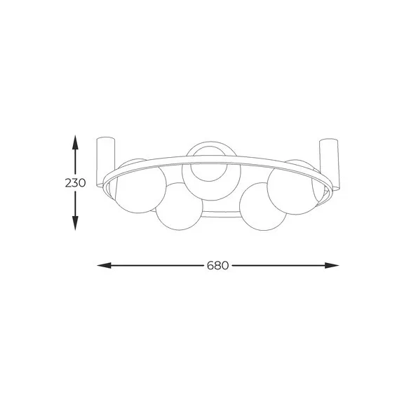 Orbit mennyezeti lámpa Zuma Line ZU-5009