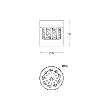 Gem mennyezeti lámpa Zuma Line ZU-C0389-01A-0FD2