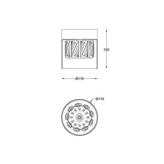 Gem mennyezeti lámpa Zuma Line ZU-C0389-01A-F7AC Gem mennyezeti lámpa Zuma Line ZU-C0389-01A-F7AC