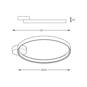 Circle LED mennyezeti lámpa Zuma Line ZU-LA0770