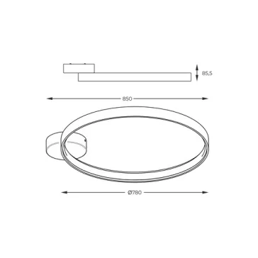 Circle LED mennyezeti lámpa Zuma Line ZU-LA0772