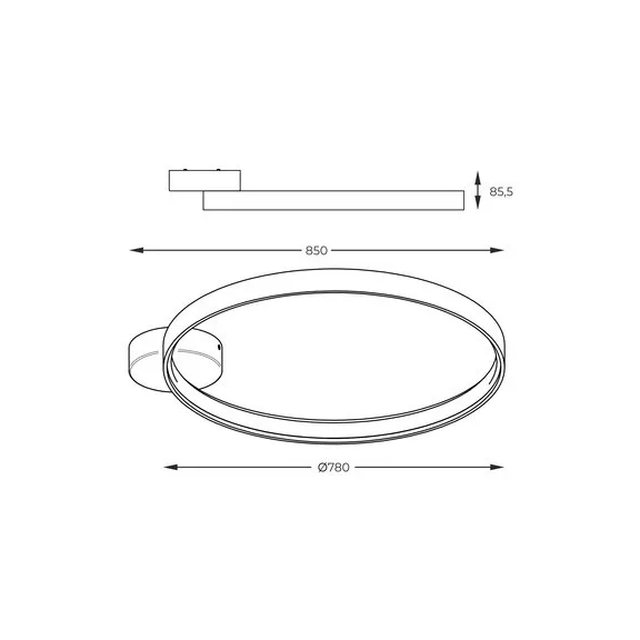Circle LED mennyezeti lámpa Zuma Line ZU-LA0772 Circle LED mennyezeti lámpa Zuma Line ZU-LA0772